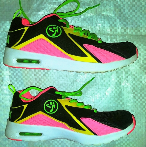 Zumba Fitness Shoes Zumba Air Stud Lo Size 85 Neon Pink Yellow